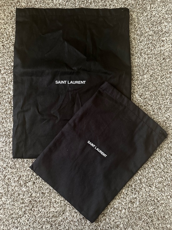 Saint Laurent Accessories - Saint Laurent Black Fabric Logo Dust Bags (2)